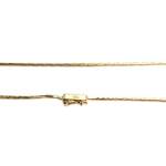 Collier d'occasion en or bicolore 750, maille haricot et diamants, 41 cm - vue 3