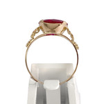 Bague d'occasion or 750 jaune corindon synthétique - vue 3