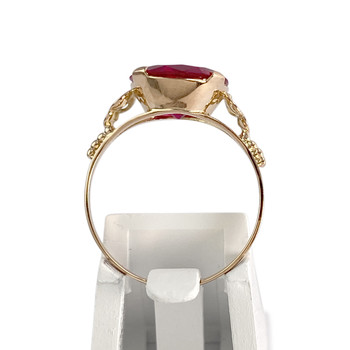 Bague d'occasion or 750 jaune corindon synthétique