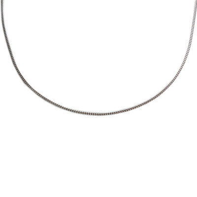 Tweedehands ketting van 750 witgoud, armband met schakels, 40,5 cm - afbeelding 1
