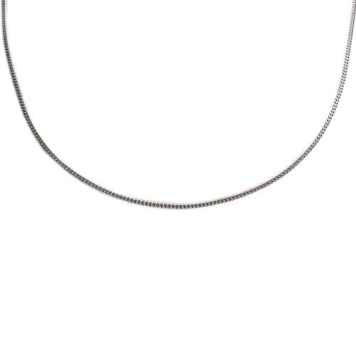Pre-owned 750 white gold chain, link bracelet, 40.5 cm
