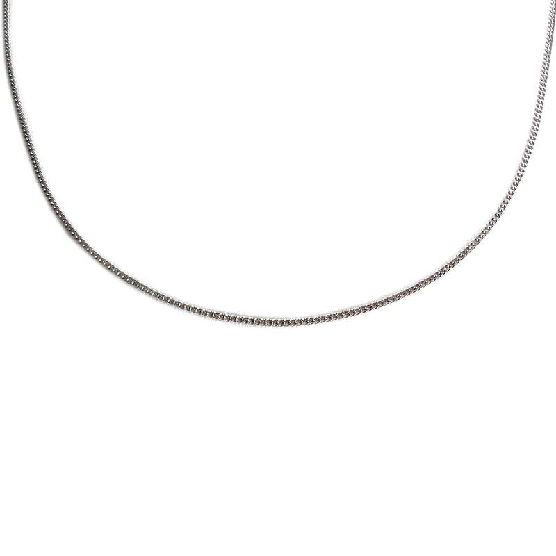Chaîne d'occasion or 750 blanc maille gourmette 40.5 cm - vue 1