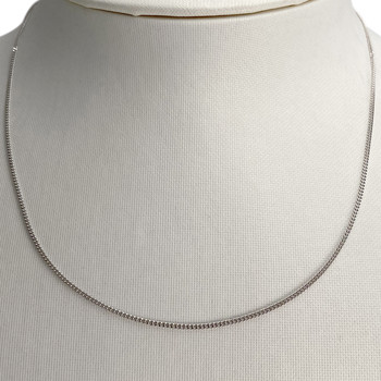 Chaîne d'occasion or 750 blanc maille gourmette