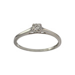 Solitaire d'occasion or 375 blanc diamant - vue 1