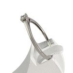 Solitaire d'occasion or 375 blanc diamant - vue 2