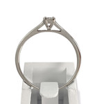 Solitaire d'occasion or 375 blanc diamant - vue 3