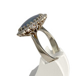 Bague d'occasion or 750 blanc opale diamants - vue 2