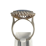 Bague d'occasion or 750 blanc opale diamants - vue 3