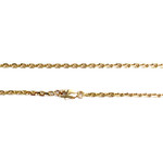 Collier d'occasion or 750 jaune maille forçat saphirs perles de culture - vue 3