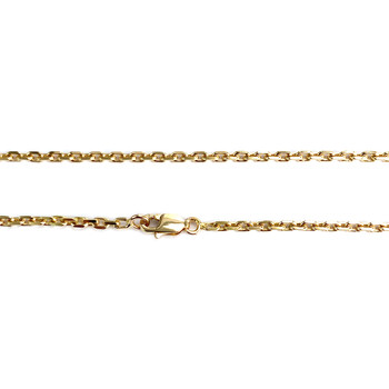 Collier d'occasion or 750 jaune maille forçat saphirs perles de culture