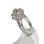 Bague d'occasion or 750 blanc diamants - vue 2