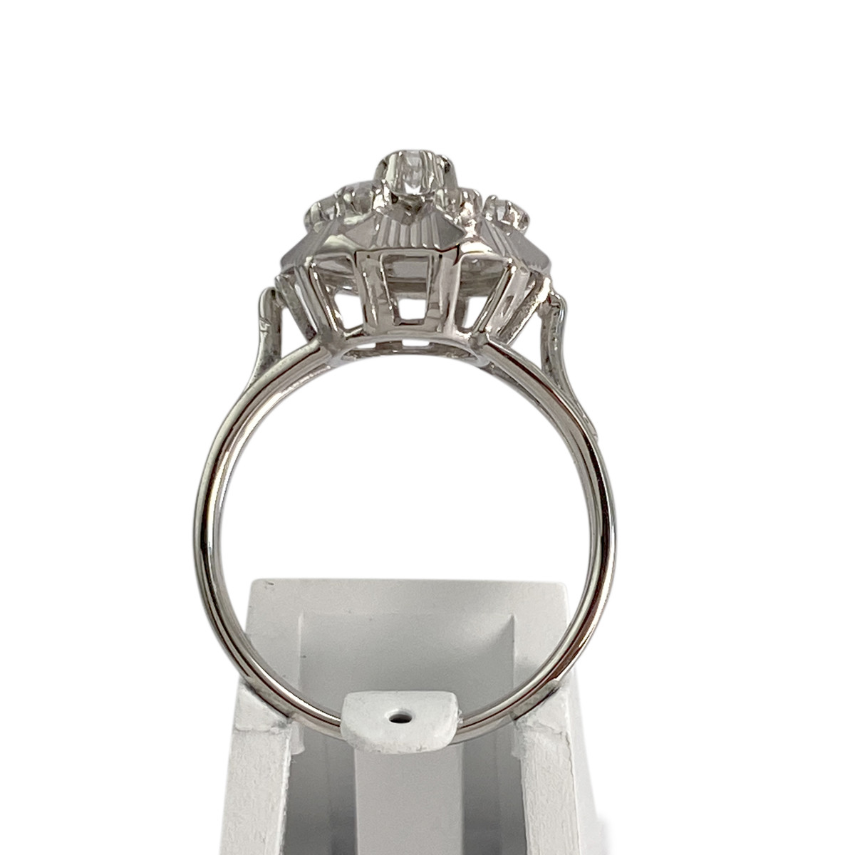 Bague d'occasion or 750 blanc diamants - vue 3