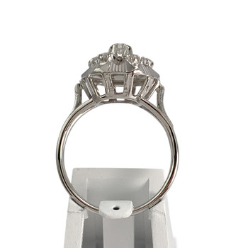 Bague d'occasion or 750 blanc diamants