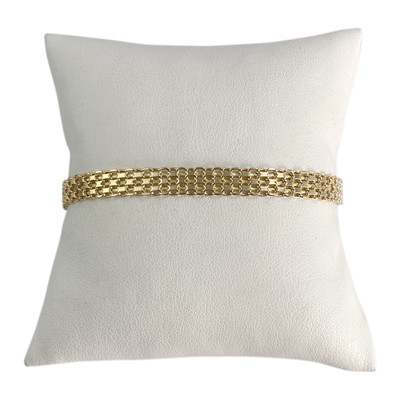 Bracelet d'occasion or 750 jaune maille fantaisie - vue 1