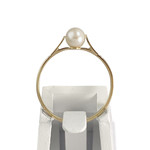 Tweedehands gouden ring 750 gele gekweekte parel - bekijk 3