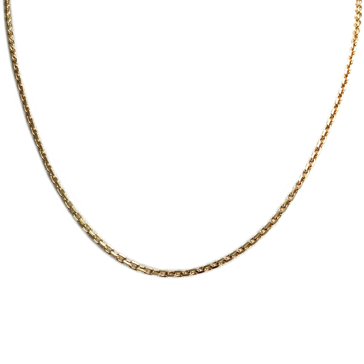 Second-hand 750 yellow gold chain, forçat link