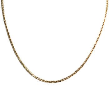 Tweedehands gouden ketting 750 gele maliënkolder 40.5 cm