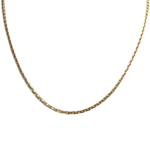 Chaîne d'occasion or 750 jaune maille forçat 40.5 cm
