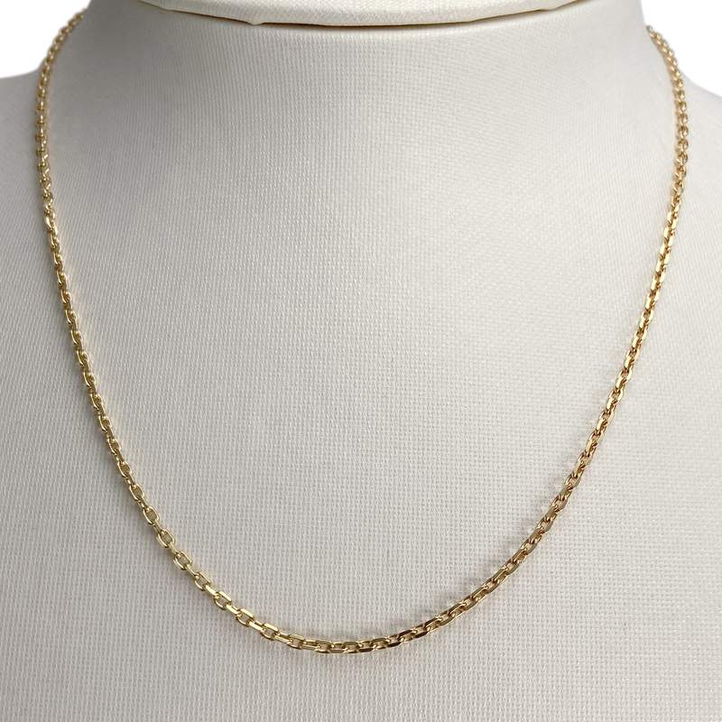 Chaîne d'occasion or 750 jaune maille forçat 40.5 cm - vue 2