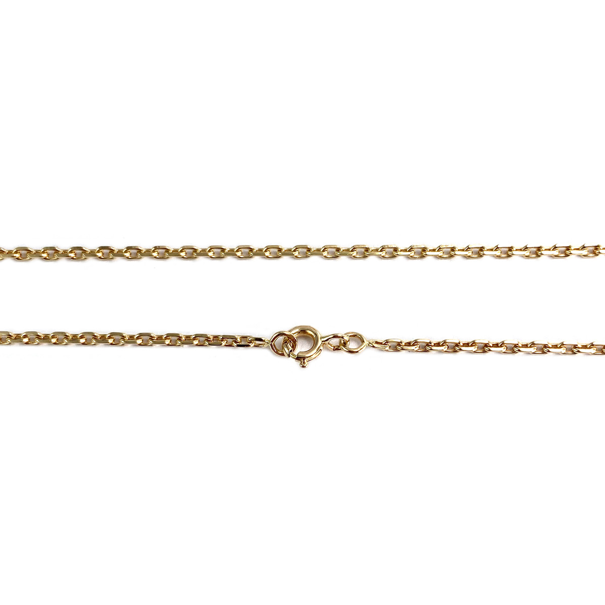 Tweedehands ketting van 750 geelgoud, forçat-schakels, 40,5 cm - afbeelding 3
