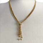 Collier d'occasion en or jaune 750, maille boule, 45 cm - vue 2