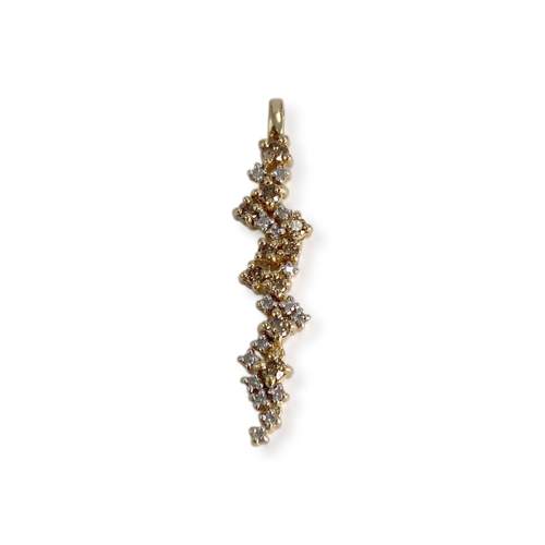 Pendentif d'occasion 2 ors 750 diamants