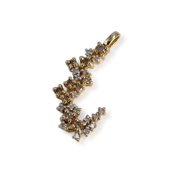 Pendentif d'occasion 2 ors 750 diamants