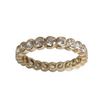 Bague d'occasion or 750 jaune zirconias - vue 1