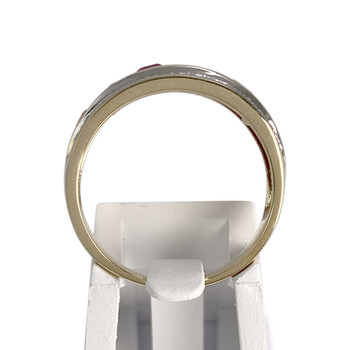 Bague d'occasion 2 ors 375 diamants rubis