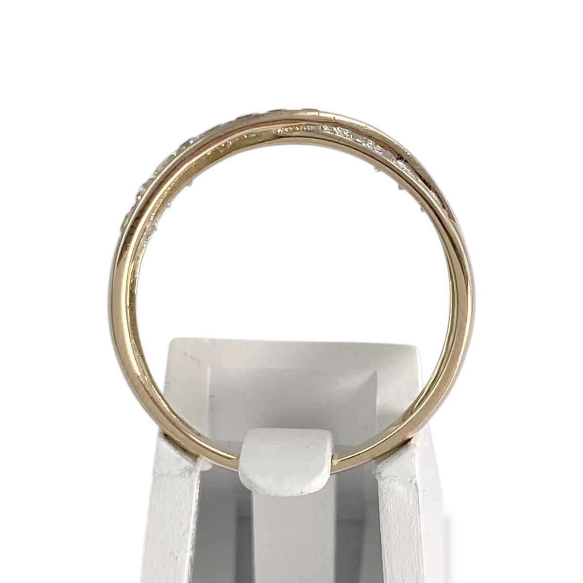 Bague d'occasion or 375 jaune zirconias - vue 3