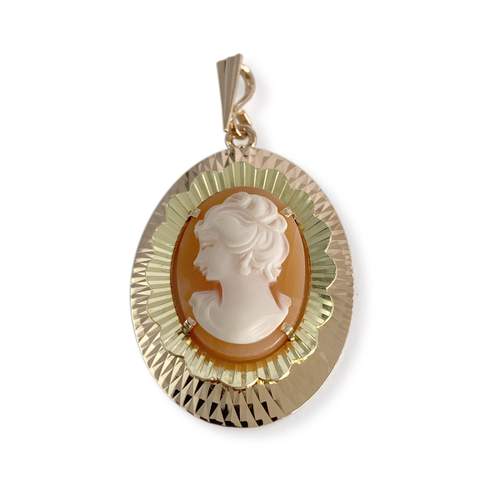 Pendentif d'occasion 2 ors 750 camée