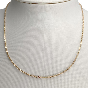 Tweedehands ketting van 750 geelgoud met forcat-schakels, 41,5 cm
