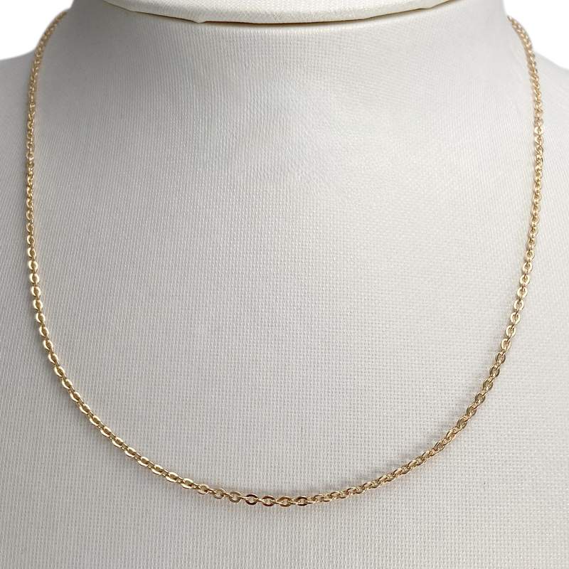 Chaîne d'occasion or 750 jaune maille forcat 41.5 cm - vue 2