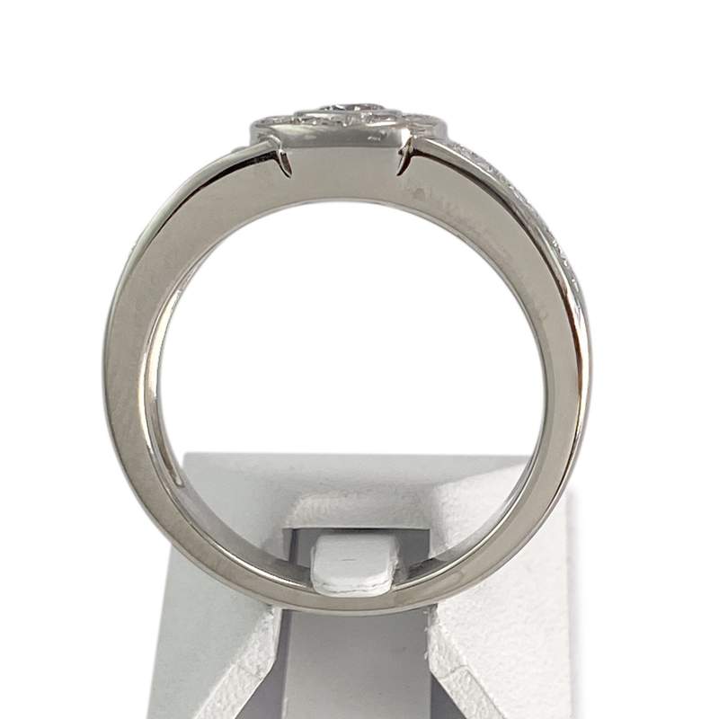 Bague d'occasion or 750 blanc diamants - vue 3