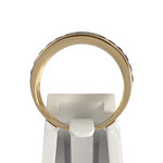 Bague d'occasion  or 750 2 tons diamants saphirs - vue 3