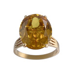 Bague d'occasion or 750 jaune corindon synthetique - vue 1