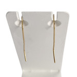 Pre-owned 14K yellow gold earrings with synthetic stones - view 3