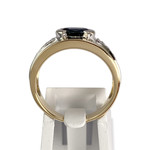 Bague d'occasion 2 ors 750 saphir diamants - vue 3