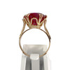 Bague d'occasion or 750 jaune rubis synthetique - vue V3