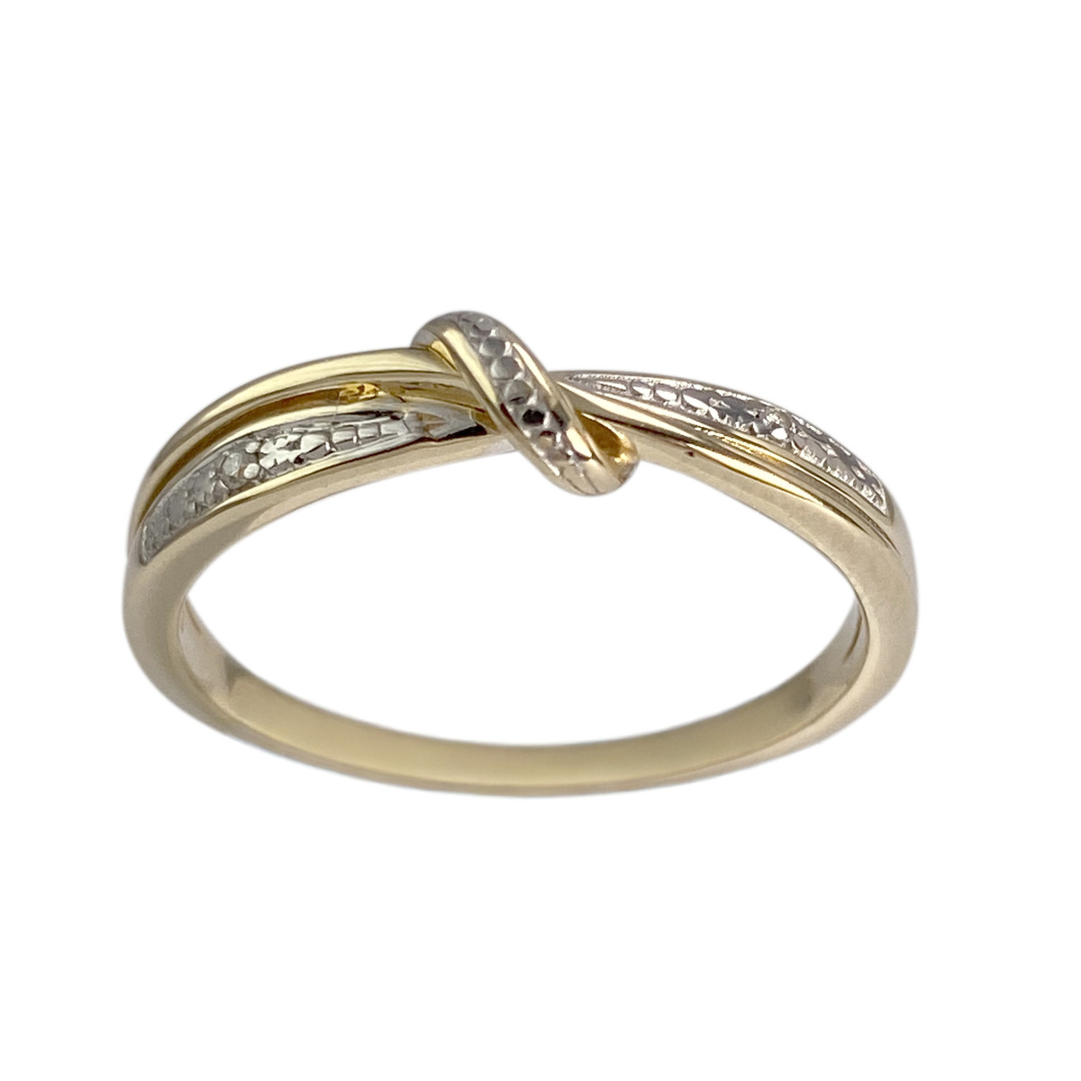 Bague d'occasion  or 750 2 tons diamants