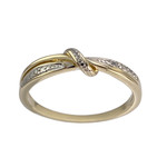 Bague d'occasion  or 750 2 tons diamants - vue 1