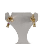Boucles d'oreilles d'occasion or 750 jaunezirconias rubis - vue 3