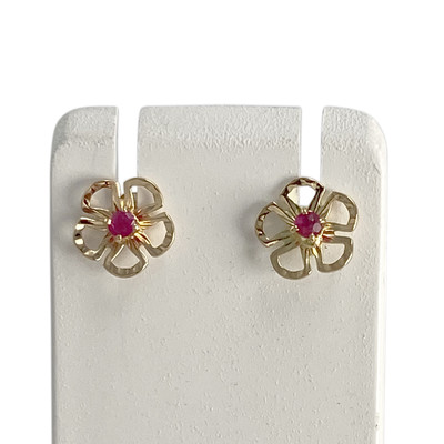 Boucles d'oreilles d'occasion or 750 jaune rubis - vue 1