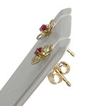 Boucles d'oreilles d'occasion or 750 jaune rubis - vue 2