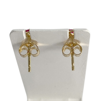 Boucles d'oreilles d'occasion or 750 jaune rubis
