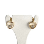 Boucles d'oreilles d'occasion or 750 2 tons diamants - vue 1