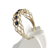 Bague d'occasion or 375 jaune saphirs - vue V2