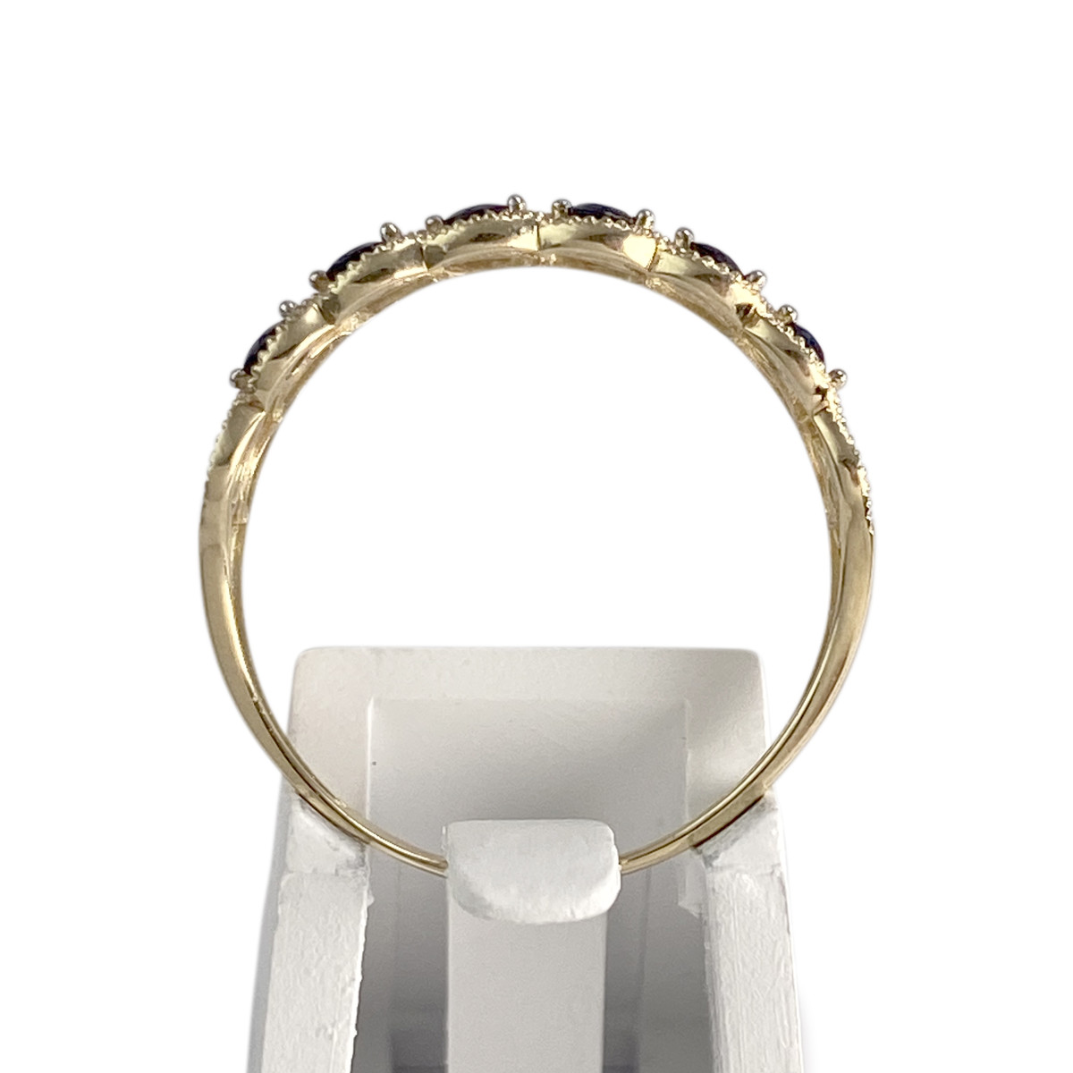 Bague d'occasion or 375 jaune saphirs - vue 3