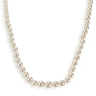 Collier d'occasion or 750 jaune perle de culture du japon