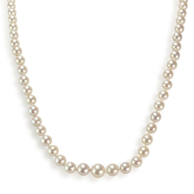 Collier d'occasion or 750 jaune perle de culture du japon